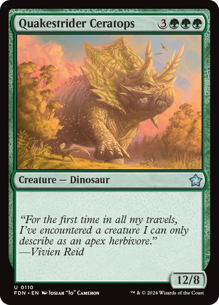Image for Quakestrider Ceratops (110) [Foundations] - Magic: The Gathering