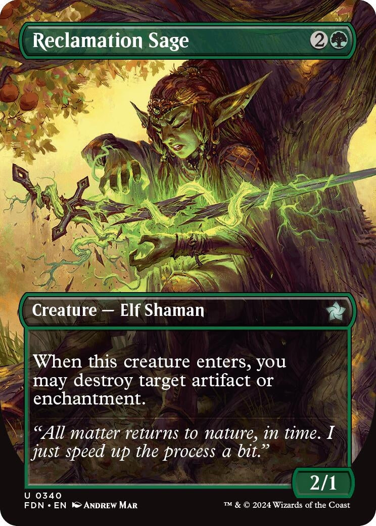 Image for Reclamation Sage (Borderless) (340) [Foundations] - Magic: The Gathering
