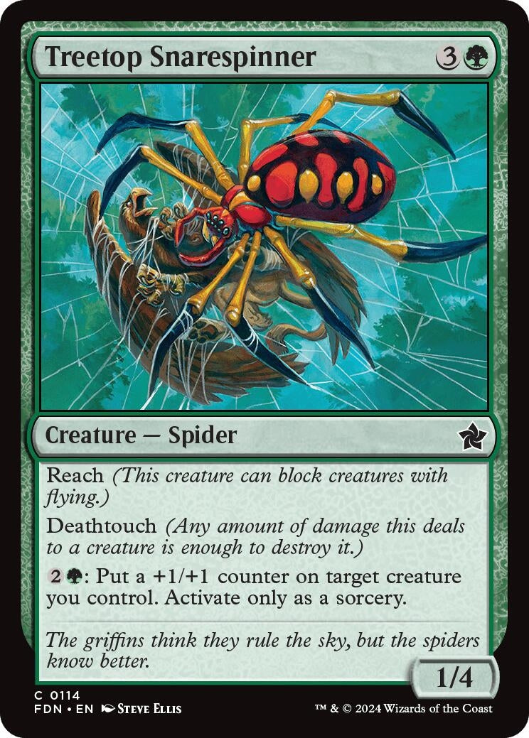 Image for Treetop Snarespinner (114) [Foundations] - Magic: The Gathering
