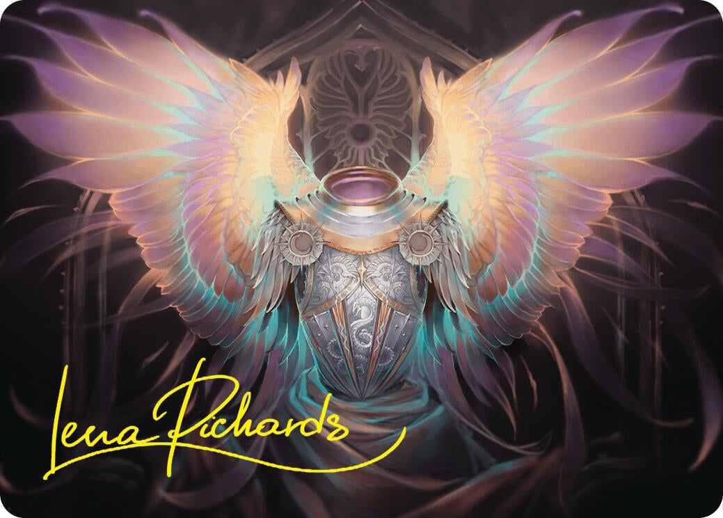Image for Celestial Armor Art Card (2/54) (Gold-Stamped Signature) (2) [Foundations] - Magic: The Gathering