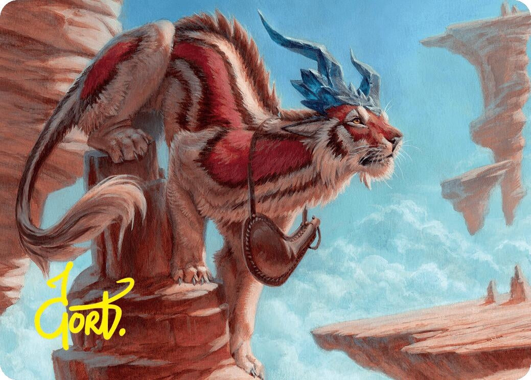 Image for Felidar Savior Art Card (3/54) (Gold-Stamped Signature) (3) [Foundations] - Magic: The Gathering
