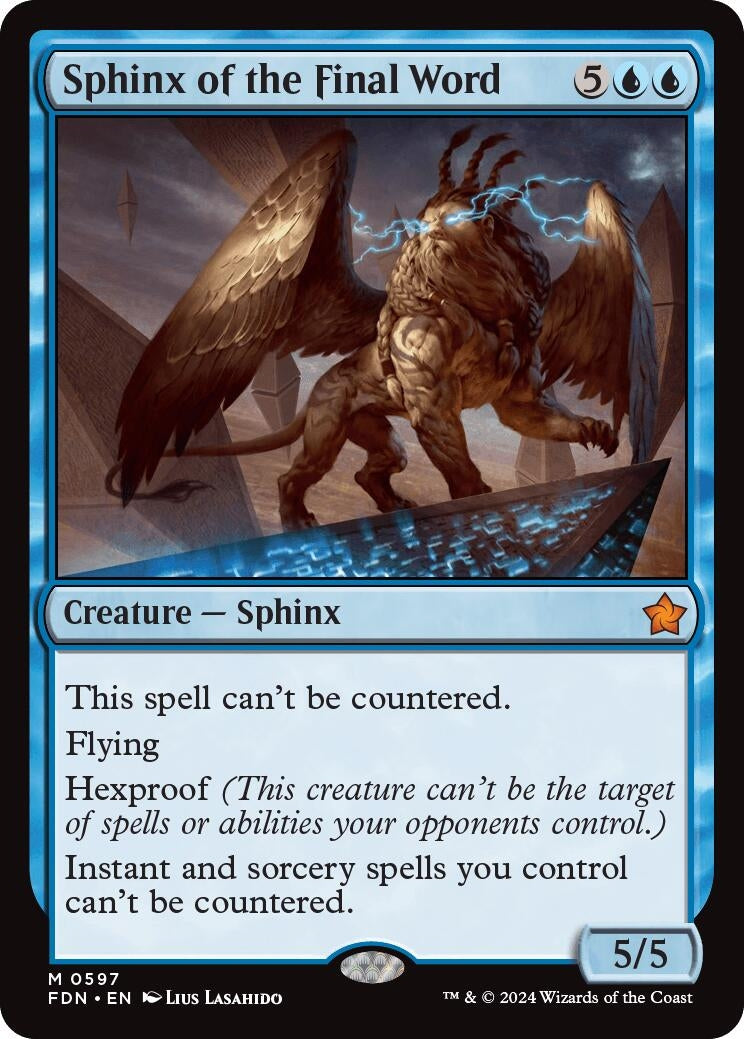 Image for Sphinx of the Final Word (597) [Foundations] - Magic: The Gathering