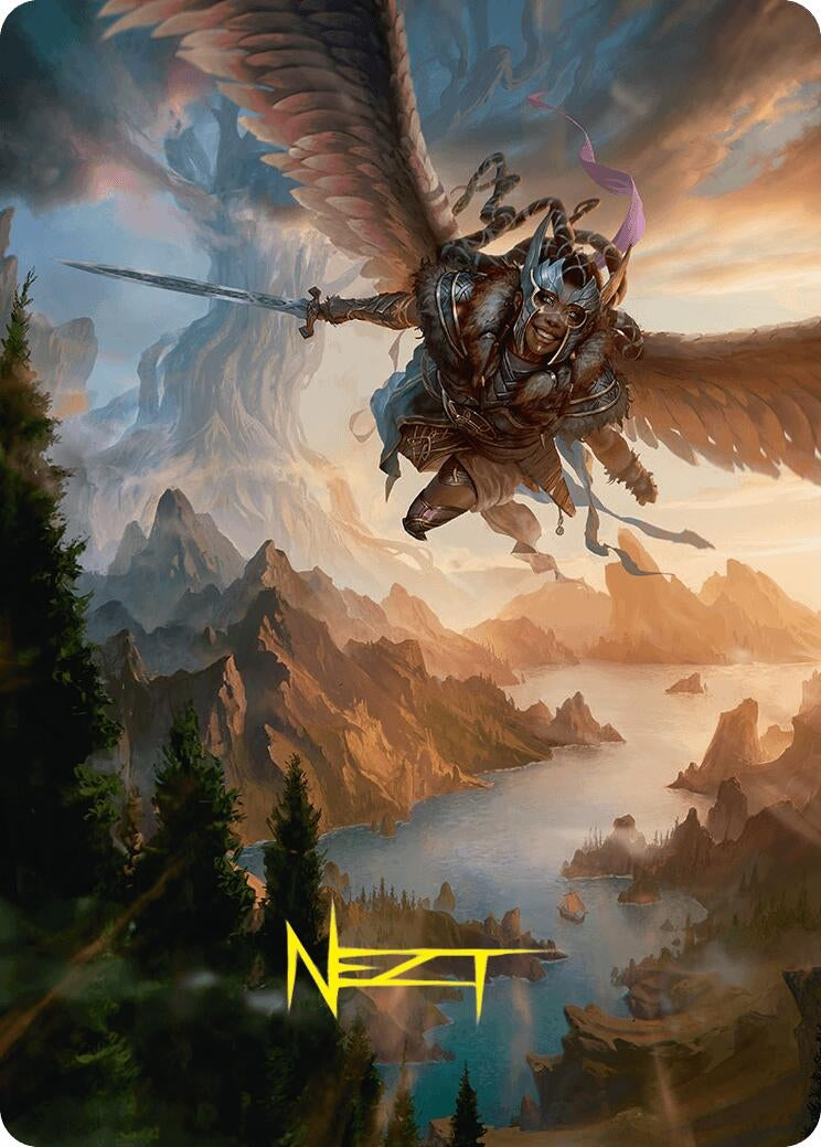 Image for Youthful Valkyrie Art Card (28/54) (Gold-Stamped Signature) (28) [Foundations] - Magic: The Gathering