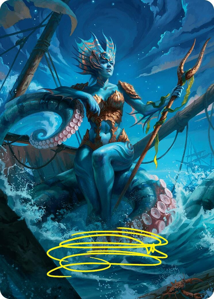 Image for Kiora, the Rising Tide Art Card (30/54) (Gold-Stamped Signature) (30) [Foundations] - Magic: The Gathering