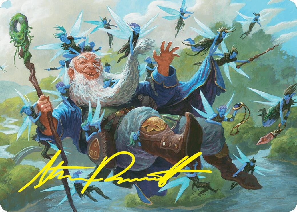 Image for Mischievous Mystic Art Card (7/54) (Gold-Stamped Signature) (7) [Foundations] - Magic: The Gathering