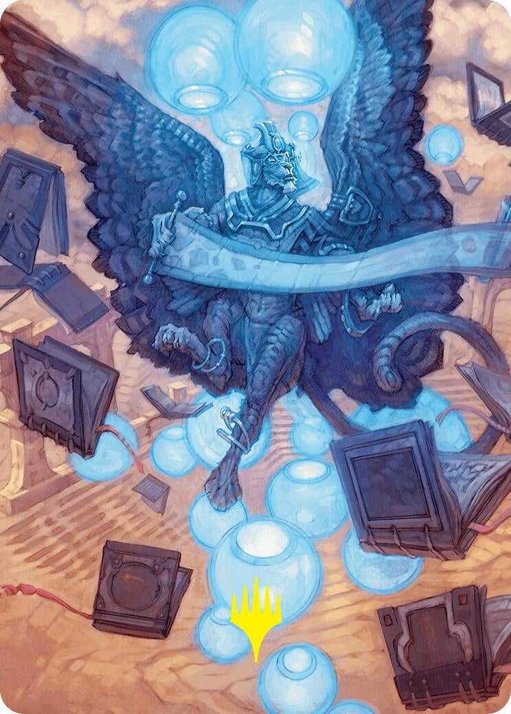 Sphinx of Forgotten Lore Art Card (33/54) (Gold-Stamped Signature) (33) [Art Series: Foundations]