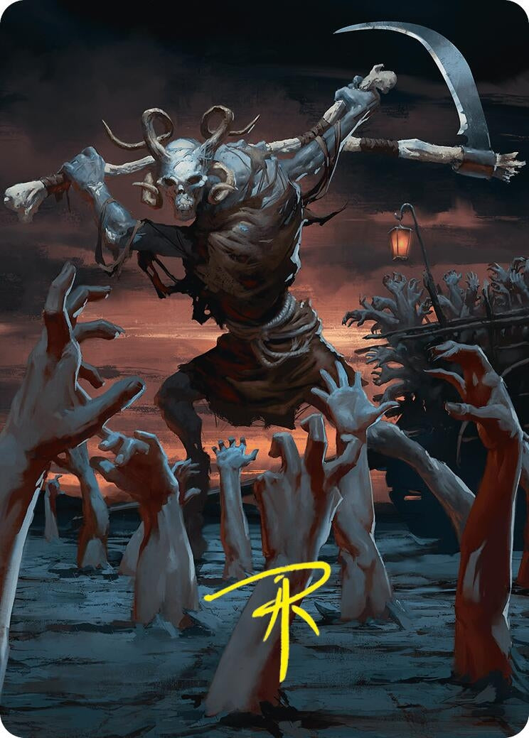 Image for Abyssal Harvester Art Card (34/54) (Gold-Stamped Signature) (34) [Foundations] - Magic: The Gathering