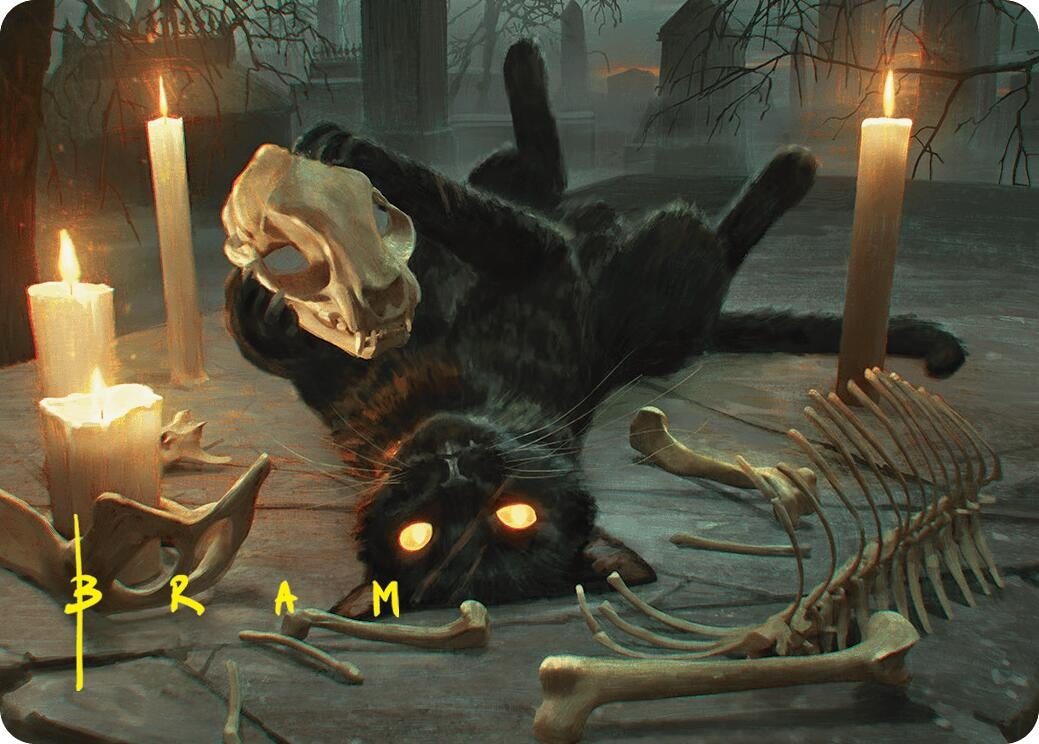 Image for Nine-Lives Familiar Art Card (8/54) (Gold-Stamped Signature) (8) [Foundations] - Magic: The Gathering