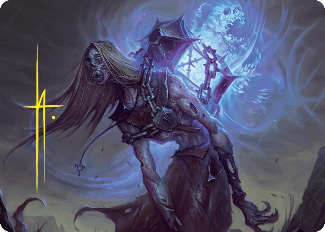 Image for Soul-Shackled Zombie Art Card (9/54) (Gold-Stamped Signature) (9) [Foundations] - Magic: The Gathering