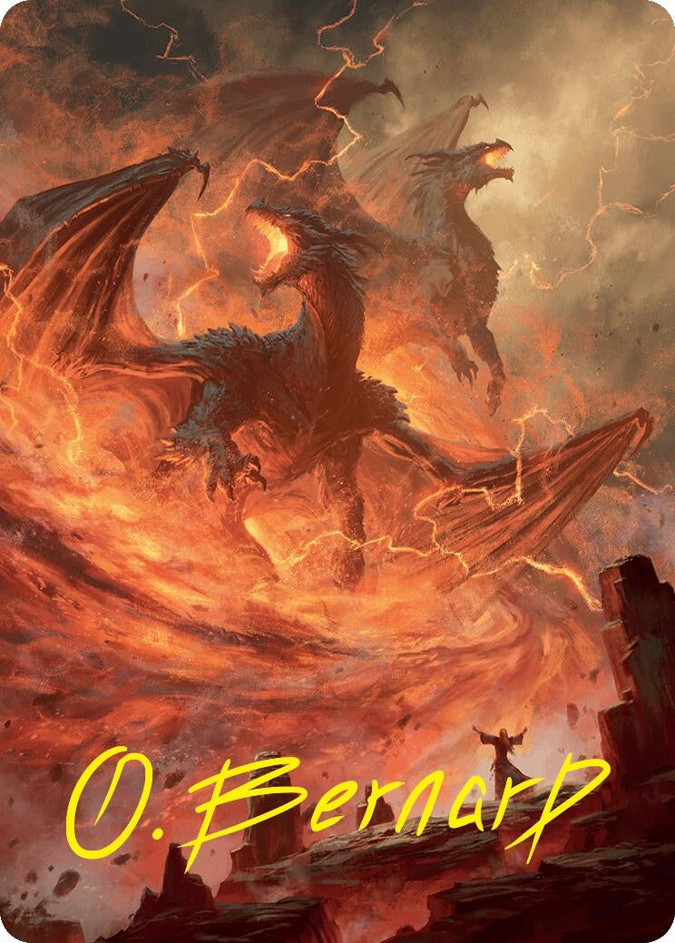 Image for Rite of the Dragoncaller Art Card (38/54) (Gold-Stamped Signature) (38) [Foundations] - Magic: The Gathering