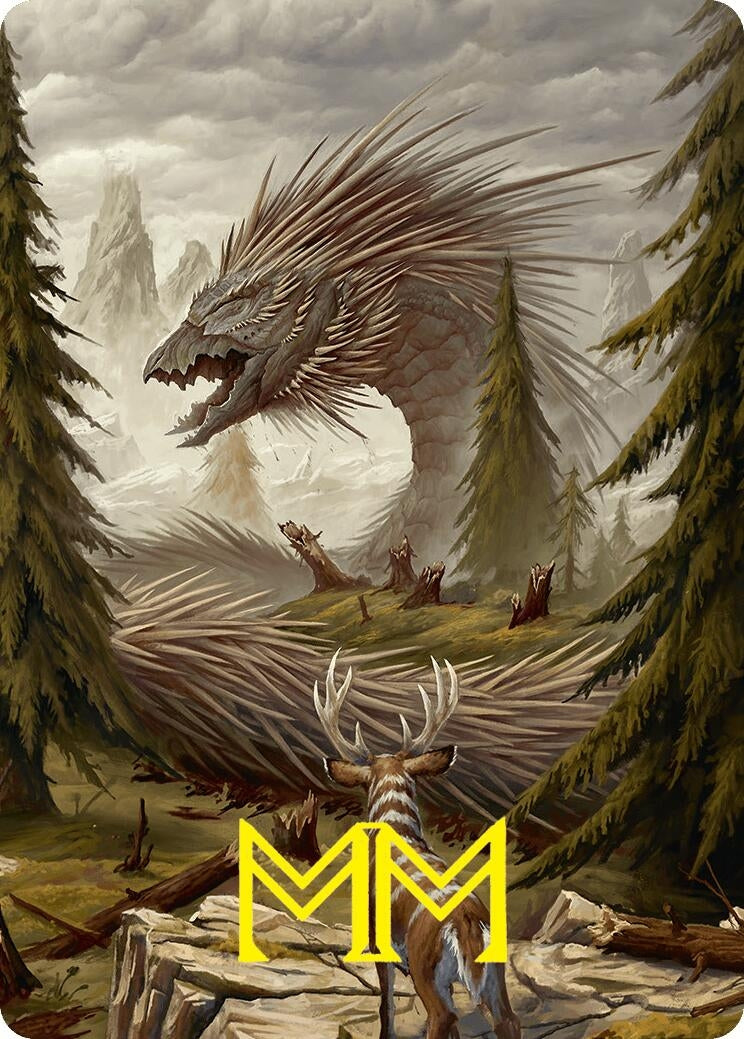 Image for Quilled Greatwurm Art Card (44/54) (Gold-Stamped Signature) (44) [Foundations] - Magic: The Gathering
