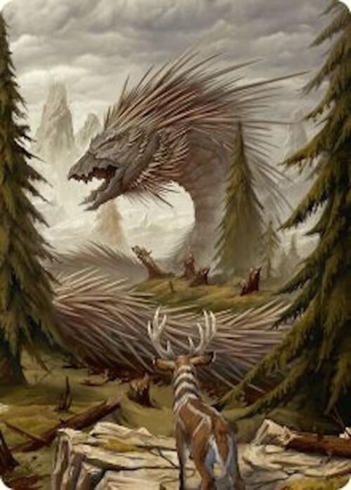 Image for Quilled Greatwurm Art Card (44/54) (44) [Foundations] - Magic: The Gathering
