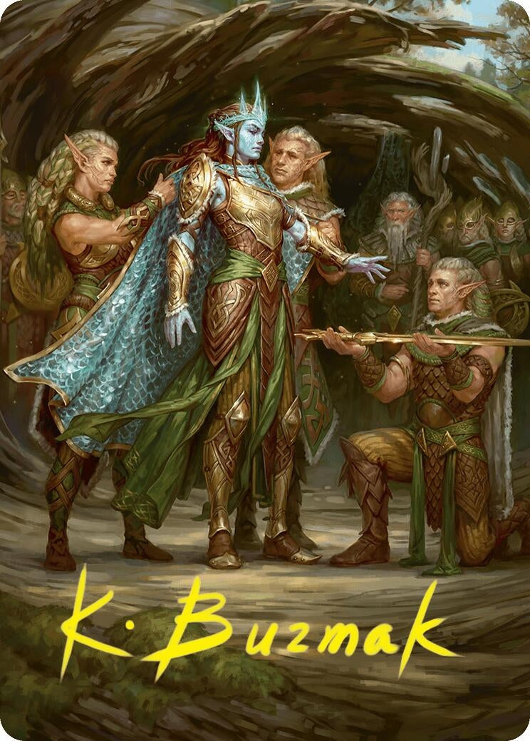Image for Lathril, Blade of the Elves Art Card (48/54) (Gold-Stamped Signature) (48) [Foundations] - Magic: The Gathering