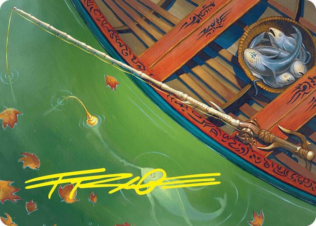 Image for Fishing Pole Art Card (18/54) (Gold-Stamped Signature) (18) [Foundations] - Magic: The Gathering