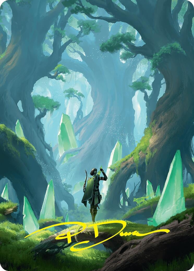 Image for Forest Art Card (25/54) (Gold-Stamped Signature) (25) [Foundations] - Magic: The Gathering