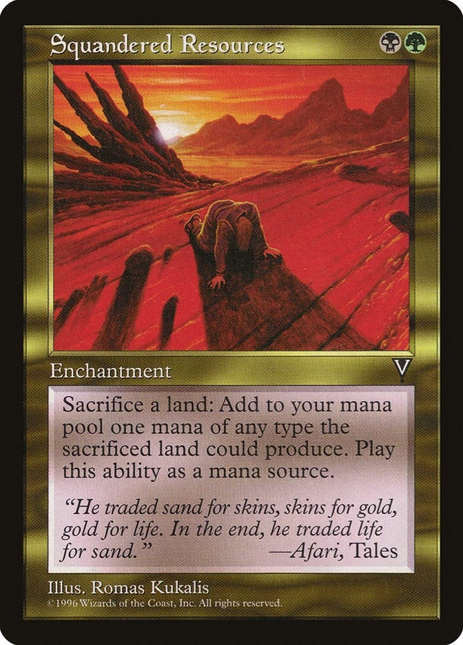 Image for Squandered Resources [Visions] - Magic: The Gathering