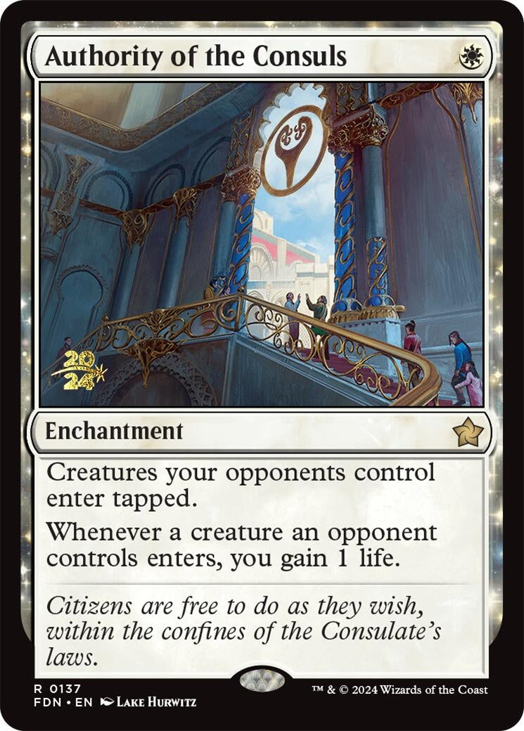 Image for Authority of the Consuls (FDN) (137) [Prerelease Cards] - Magic: The Gathering