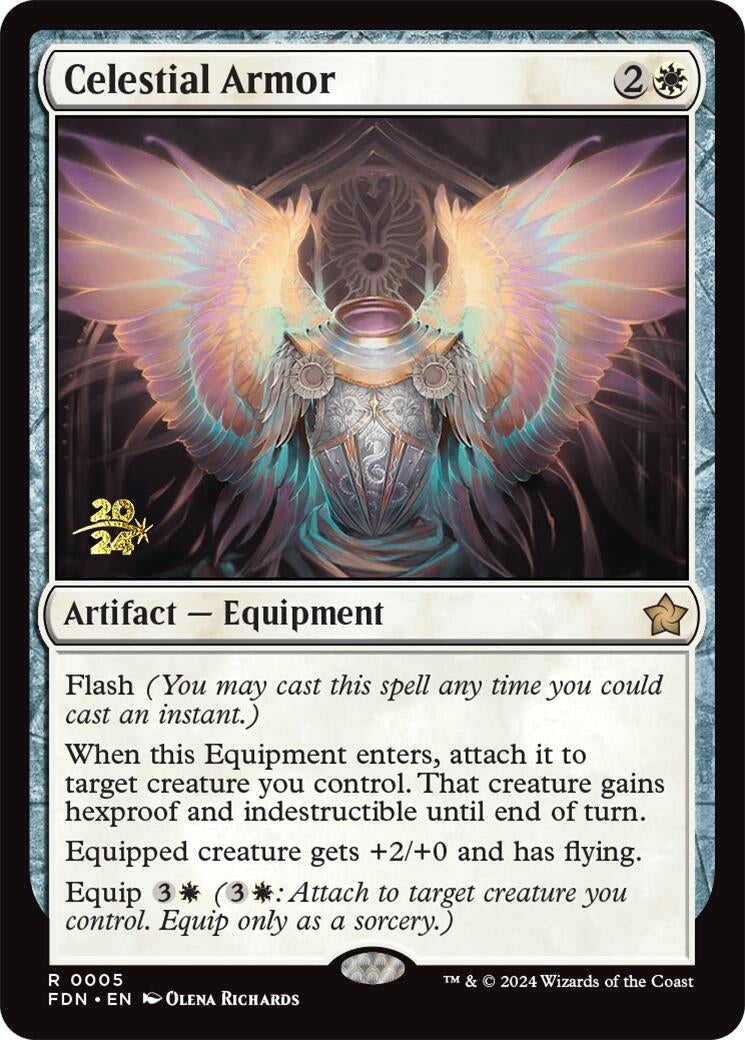 Image for Celestial Armor (5) [Prerelease Cards] - Magic: The Gathering
