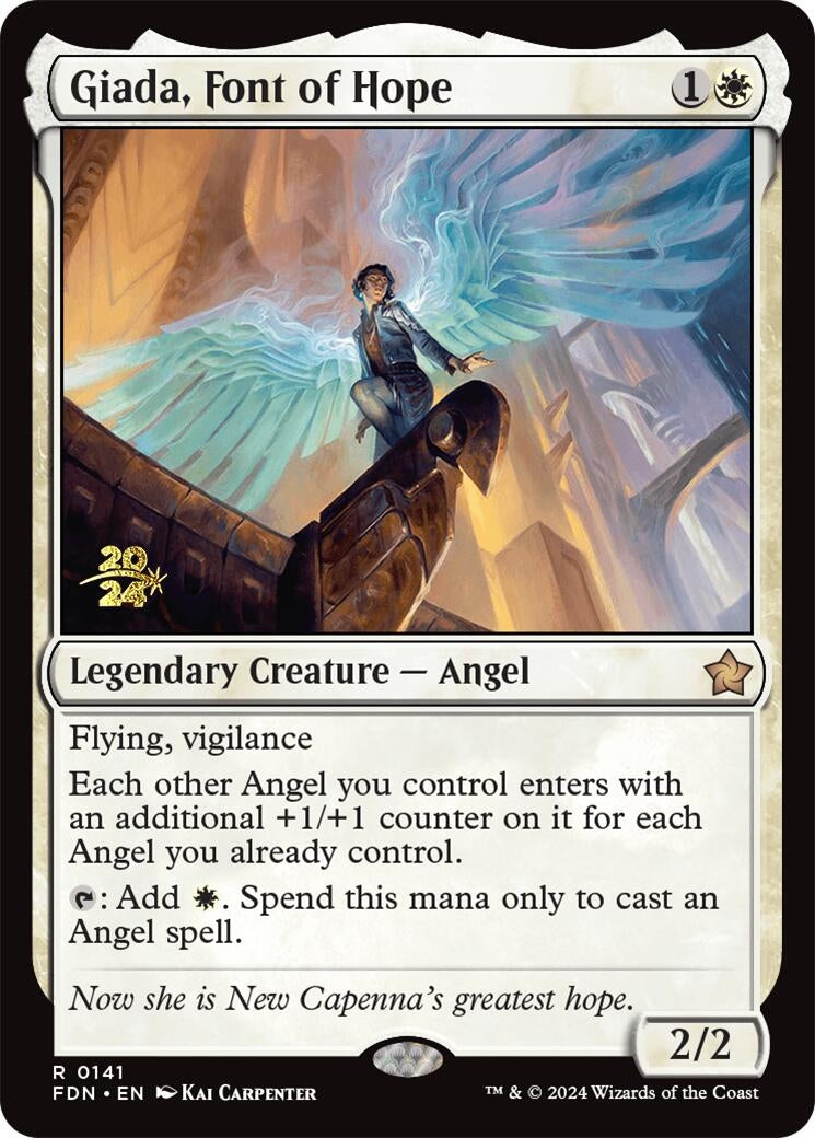 Image for Giada, Font of Hope (FDN) (141) [Prerelease Cards] - Magic: The Gathering