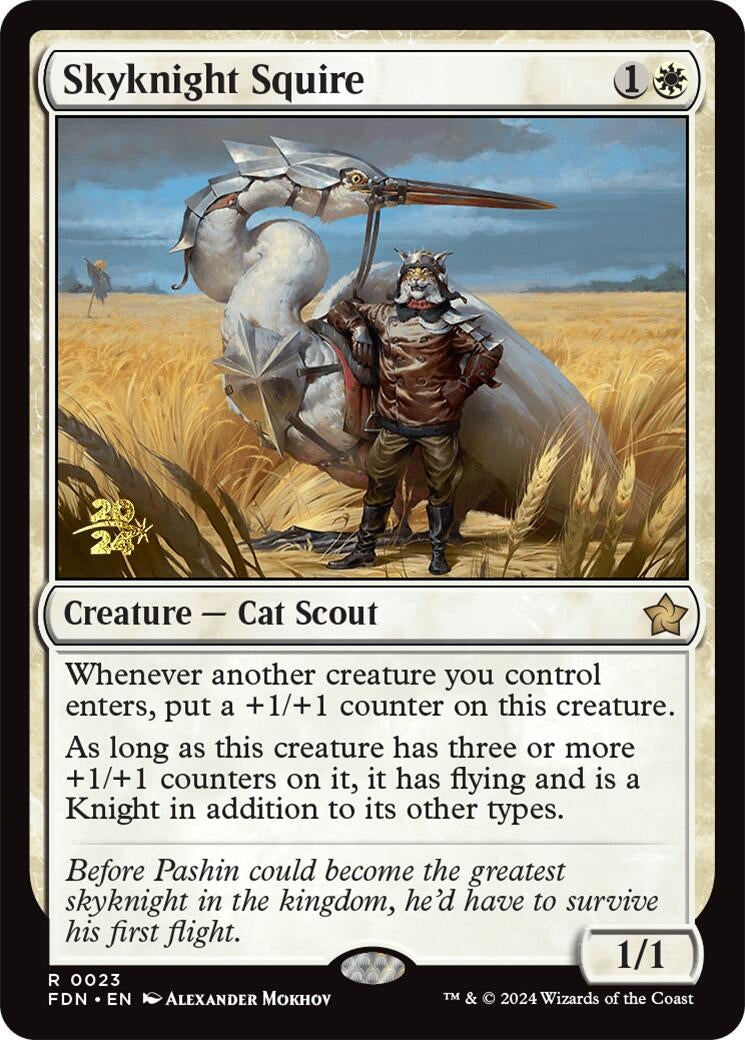 Image for Skyknight Squire (23) [Prerelease Cards] - Magic: The Gathering