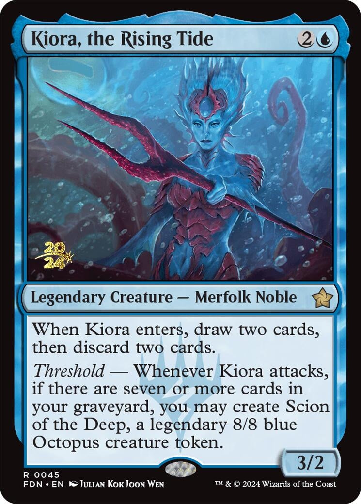 Image for Kiora, the Rising Tide (45) [Prerelease Cards] - Magic: The Gathering