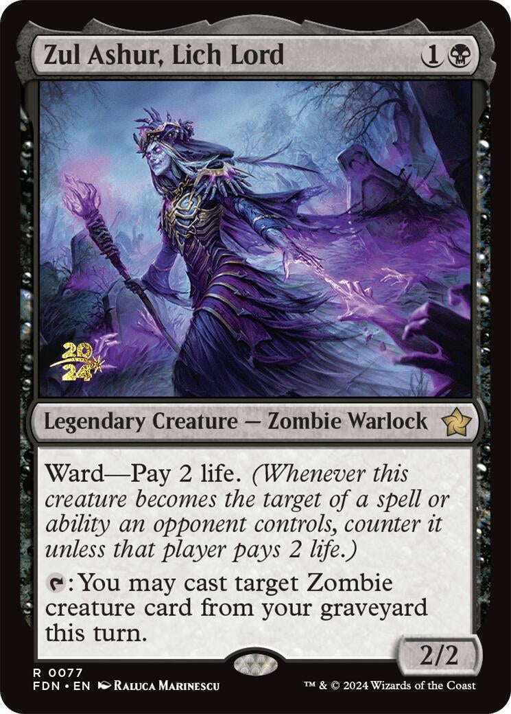 Image for Zul Ashur, Lich Lord (77) [Prerelease Cards] - Magic: The Gathering