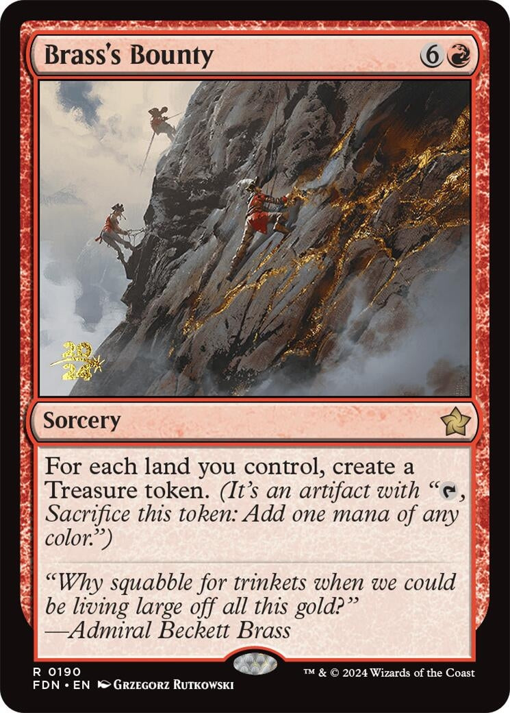 Image for Brass's Bounty (FDN) (190) [Prerelease Cards] - Magic: The Gathering