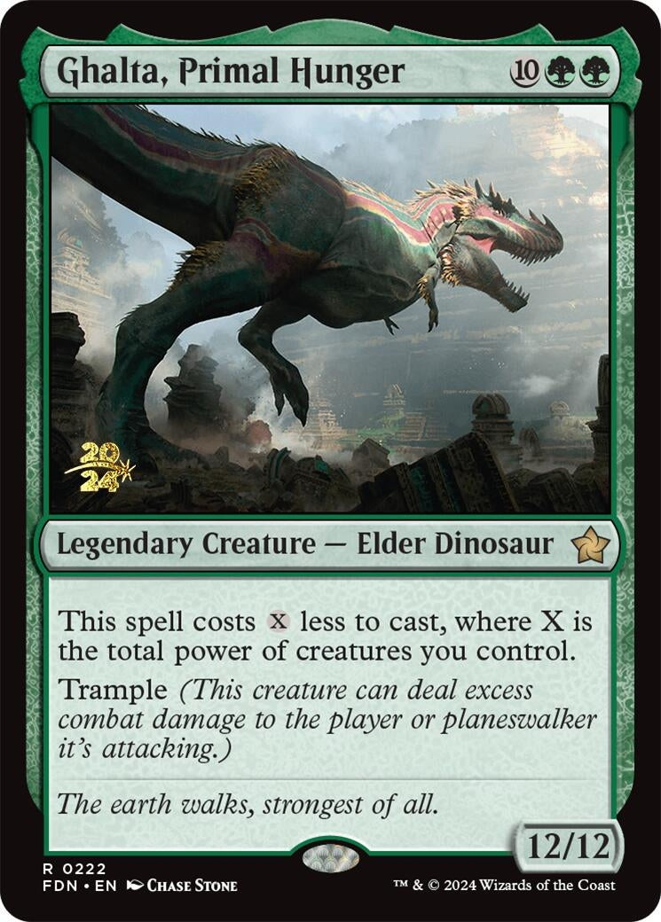 Image for Ghalta, Primal Hunger (FDN) (222) [Prerelease Cards] - Magic: The Gathering
