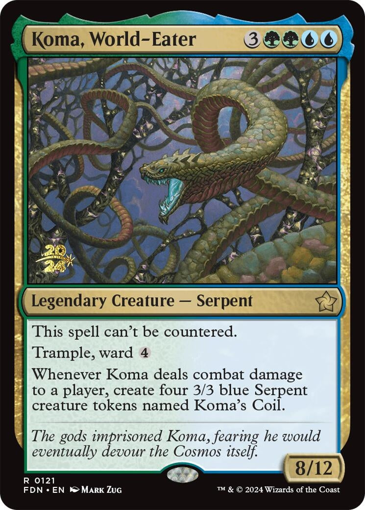 Image for Koma, World-Eater (121) [Prerelease Cards] - Magic: The Gathering