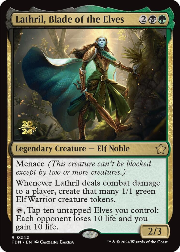 Image for Lathril, Blade of the Elves (242) [Prerelease Cards] - Magic: The Gathering