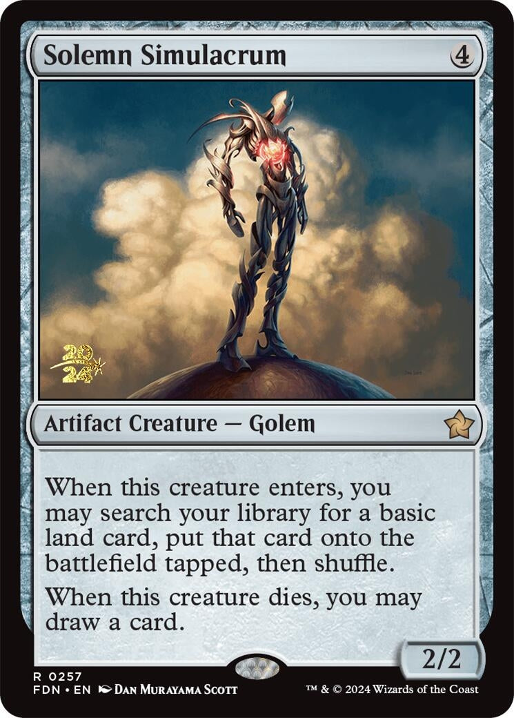 Image for Solemn Simulacrum (FDN) (257) [Prerelease Cards] - Magic: The Gathering