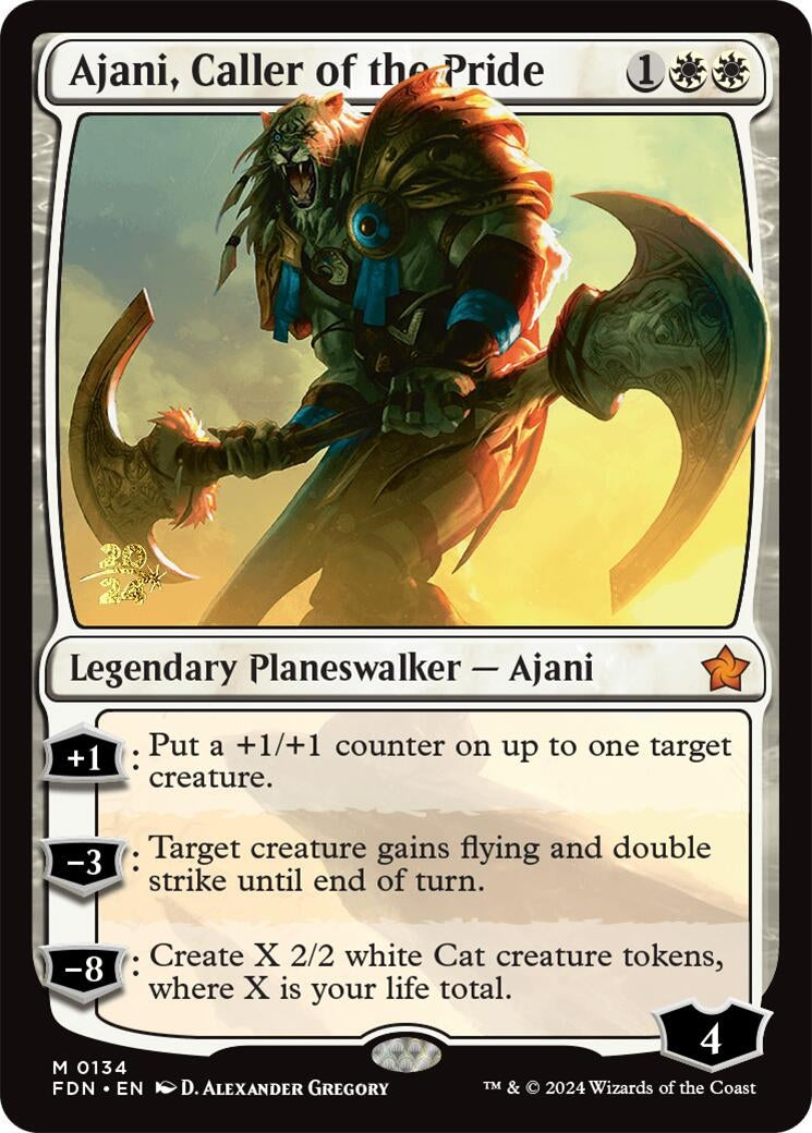 Image for Ajani, Caller of the Pride (134) [Prerelease Cards] - Magic: The Gathering