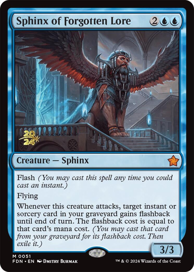 Image for Sphinx of Forgotten Lore (51) [Prerelease Cards] - Magic: The Gathering