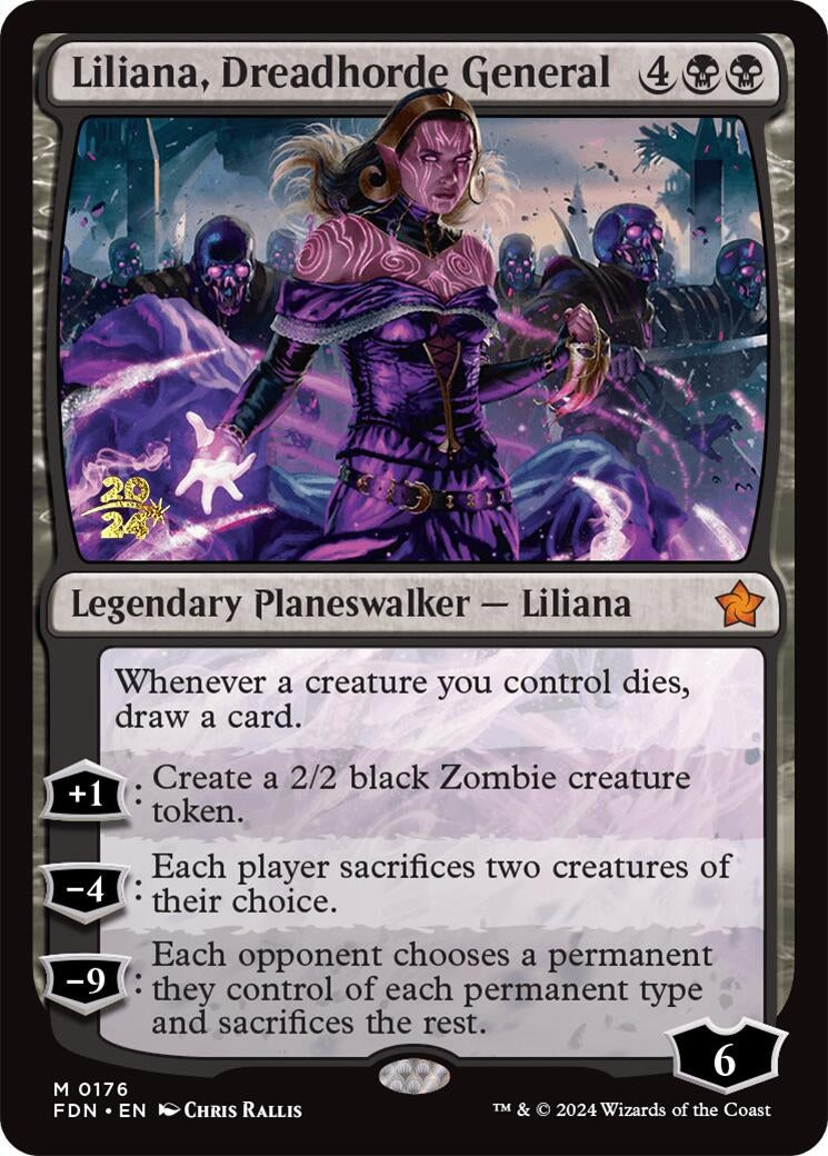 Image for Liliana, Dreadhorde General (FDN) (176) [Prerelease Cards] - Magic: The Gathering