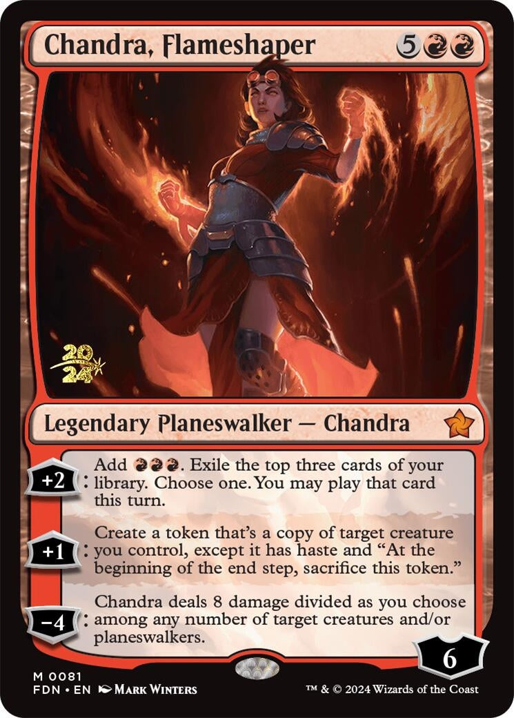 Image for Chandra, Flameshaper (81) [Prerelease Cards] - Magic: The Gathering
