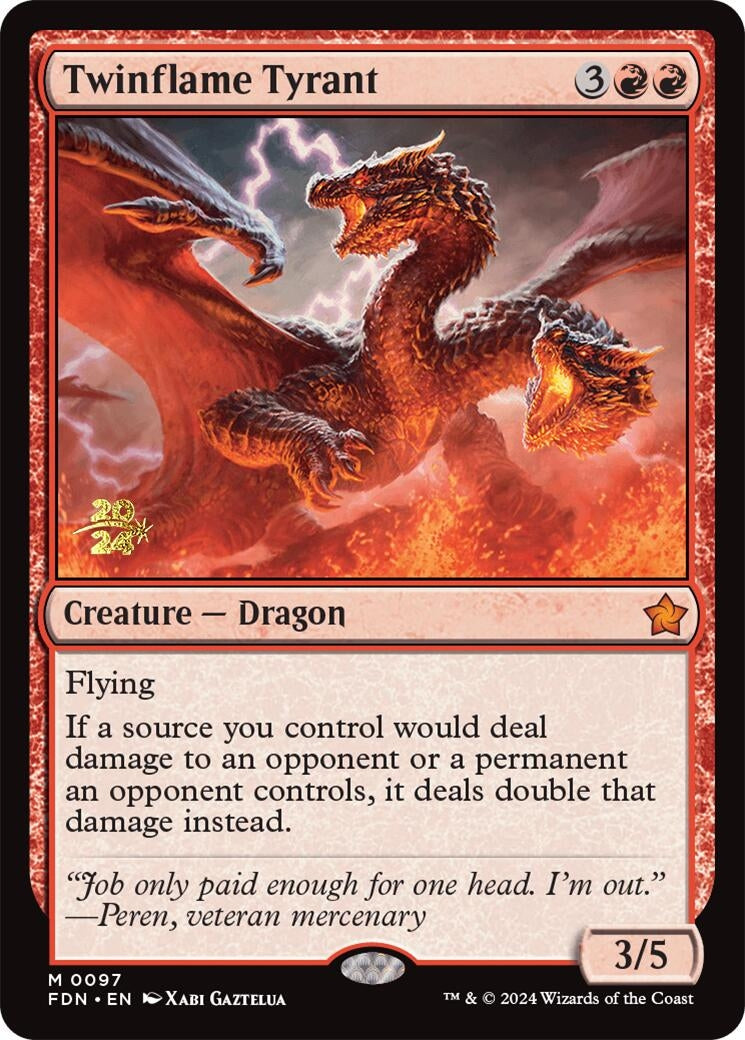 Image for Twinflame Tyrant (97) [Prerelease Cards] - Magic: The Gathering