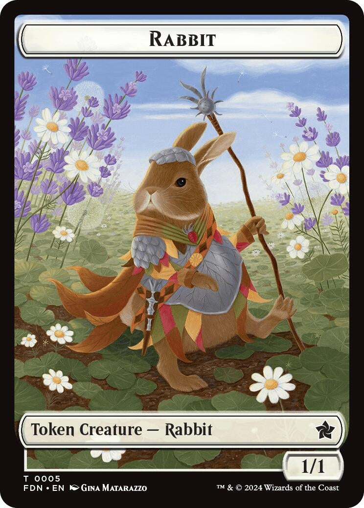 Image for Rabbit // Soldier Double-Sided Token (5 // 6) [Foundations] - Magic: The Gathering