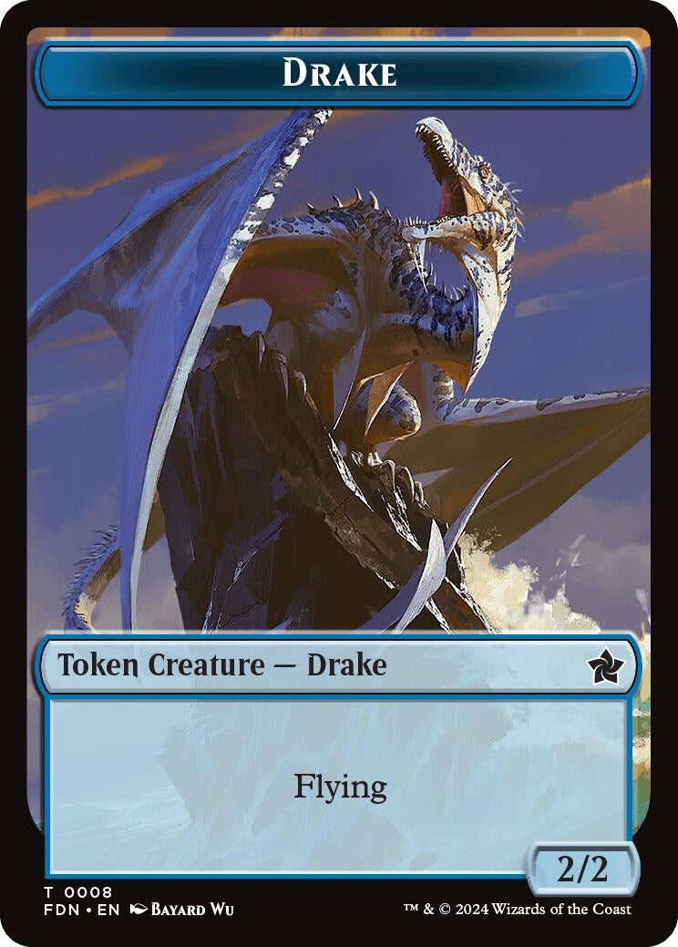 Image for Drake // Goblin Doubled-Sided Token (8 // 18) [Foundations] - Magic: The Gathering