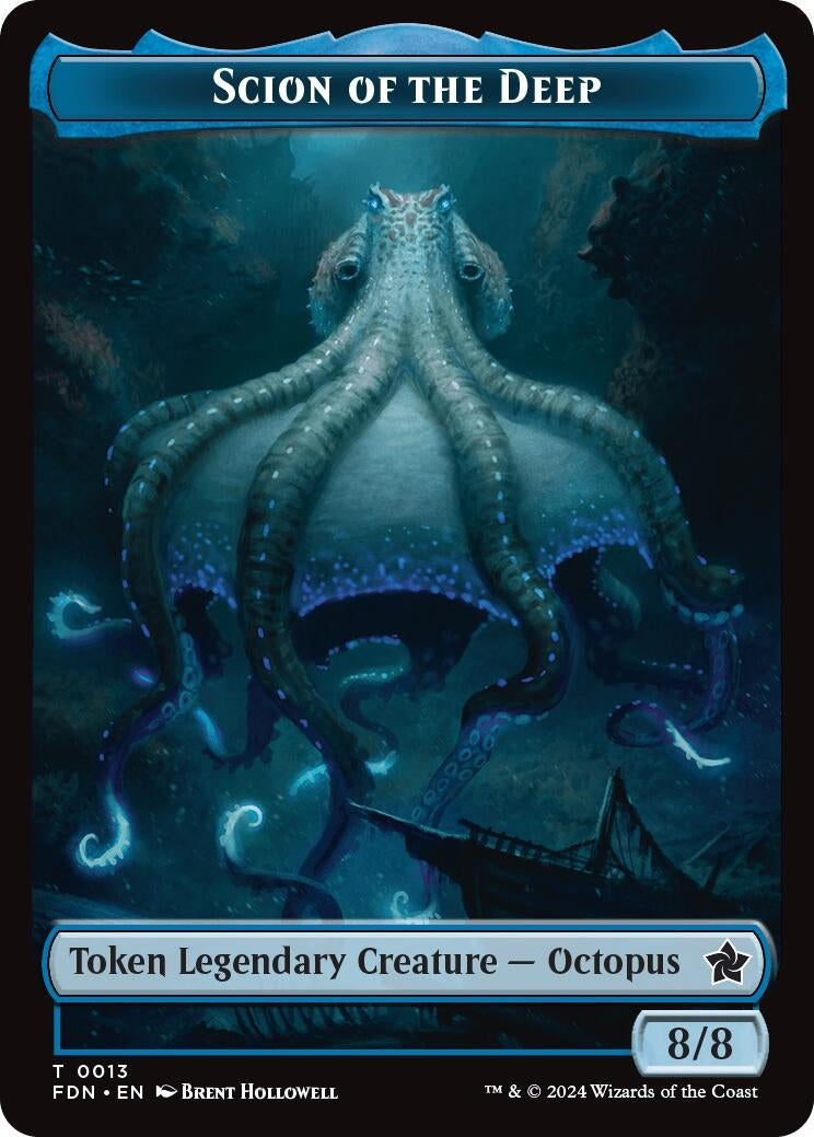 Image for Scion of the Deep // Koma's Coil Doubled-Sided Token (13 // 11) [Foundations] - Magic: The Gathering