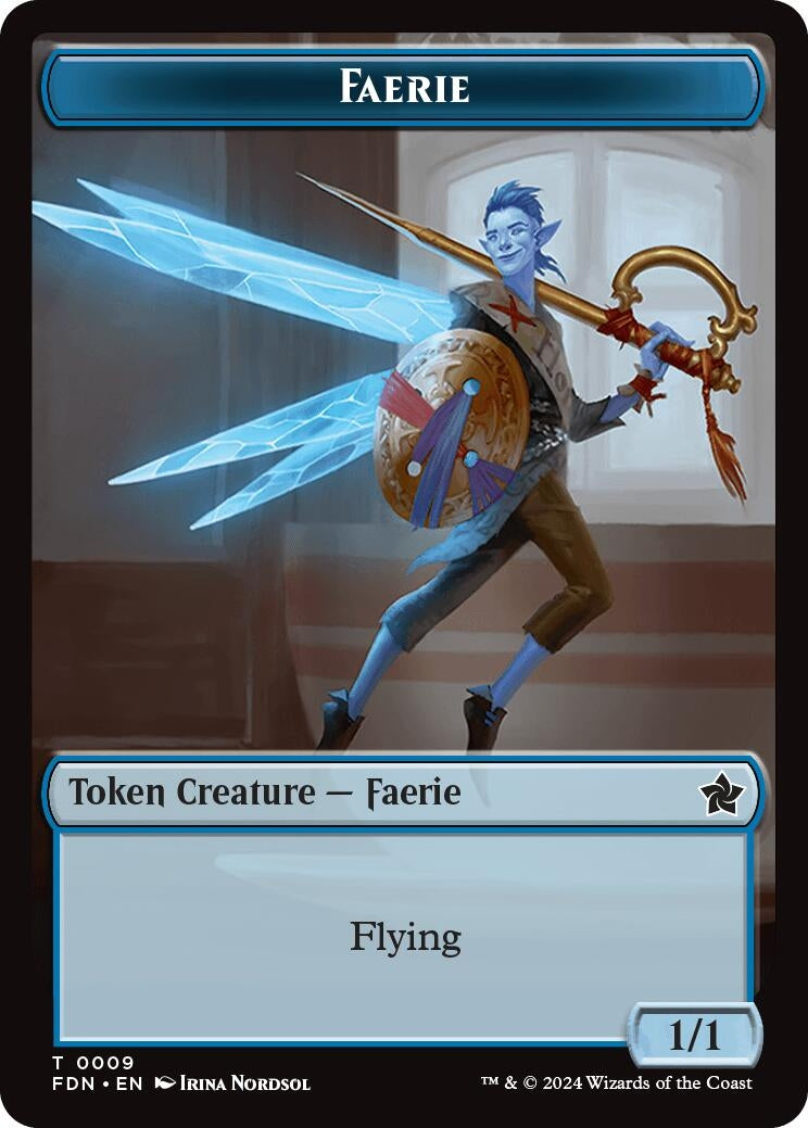 Image for Faerie // Fish Doubled-Sided Token (9 // 10) [Foundations] - Magic: The Gathering