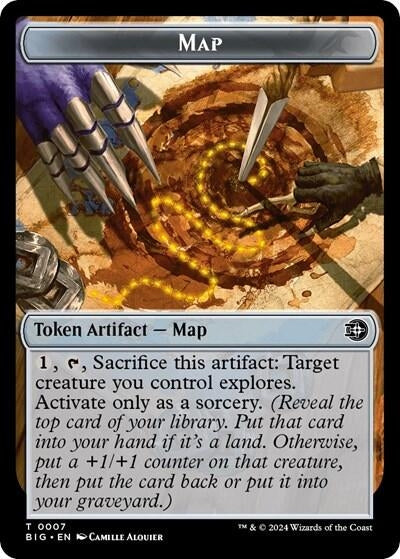 Image for Map // Plot Double-Sided Token (7 // 20) [Outlaws of Thunder Junction: The Big Score] - Magic: The Gathering