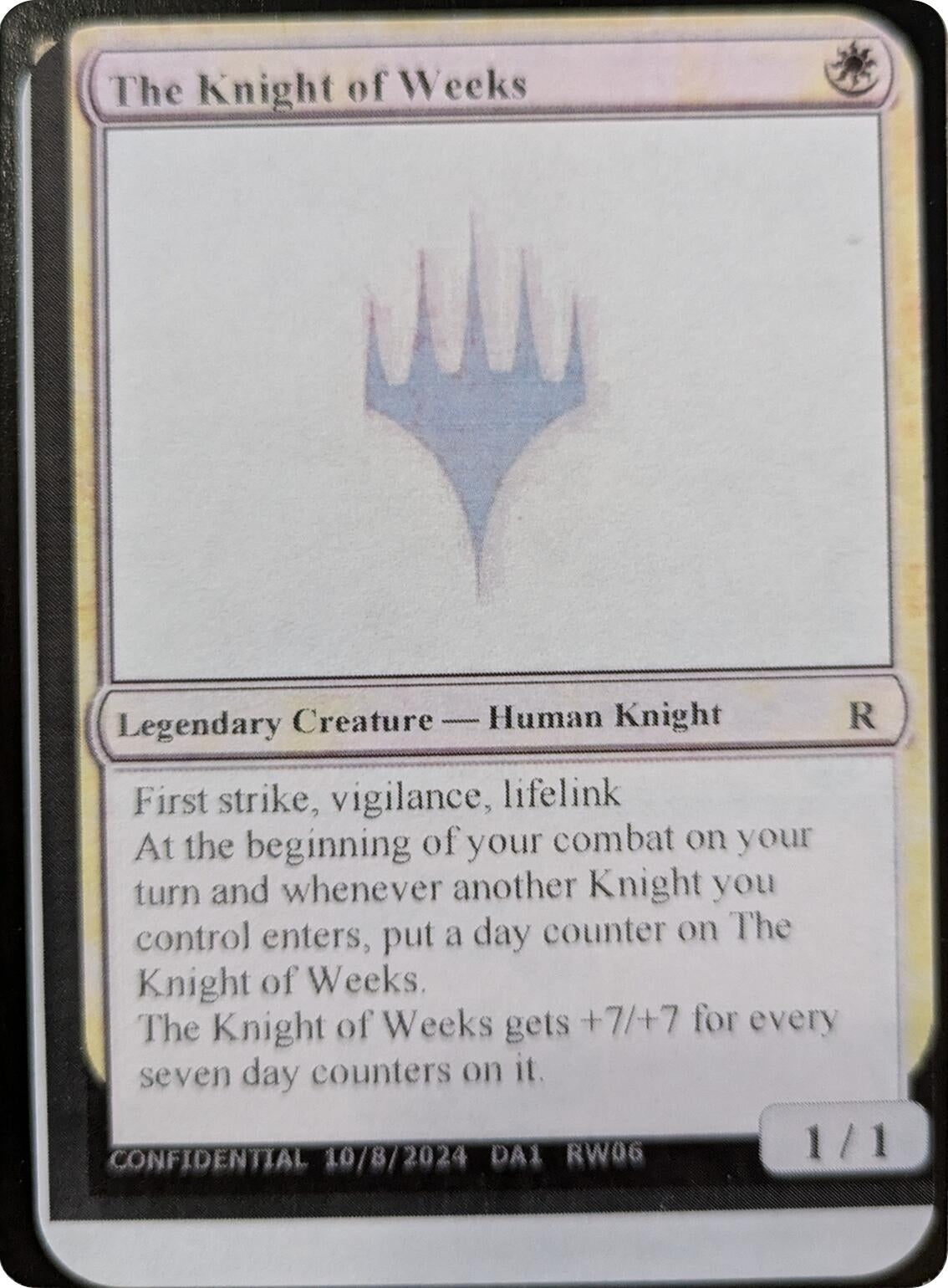 Image for The Knight of Weeks [Un-Known Event Playtest Cards] - Magic: The Gathering