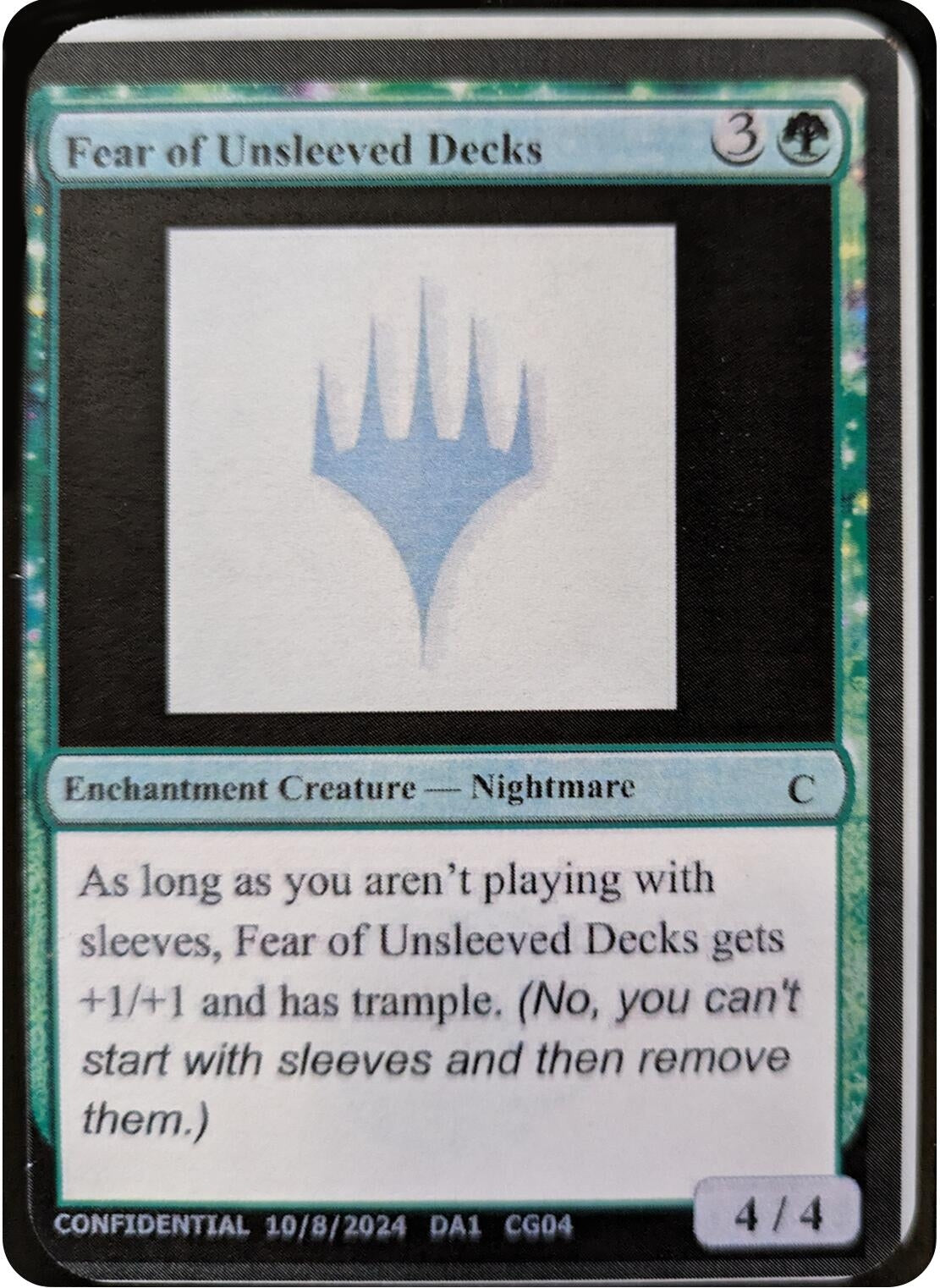 Image for Fear of Unsleeved Decks [Un-Known Event Playtest Cards] - Magic: The Gathering