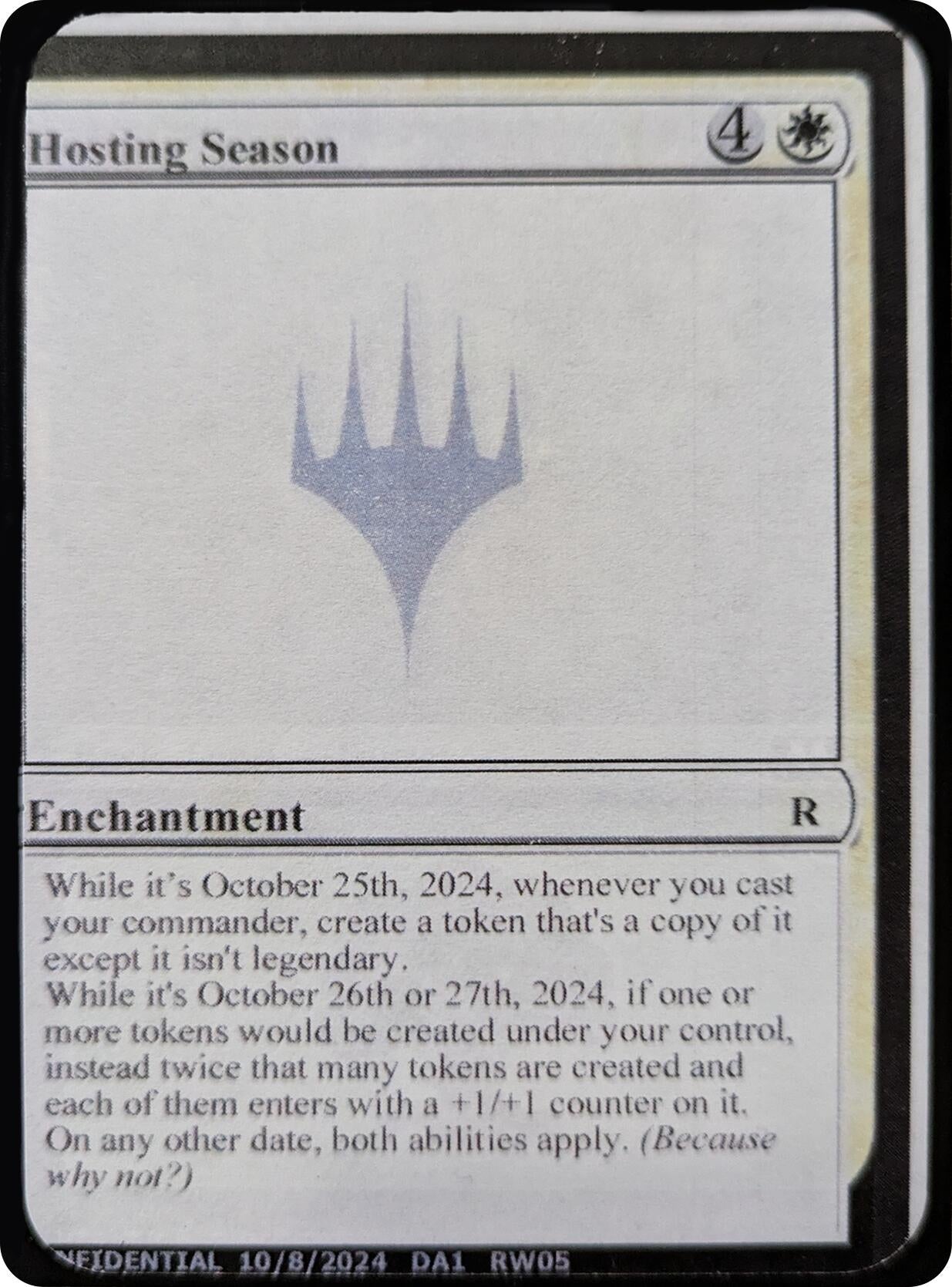 Image for Hosting Season [Un-Known Event Playtest Cards] - Magic: The Gathering