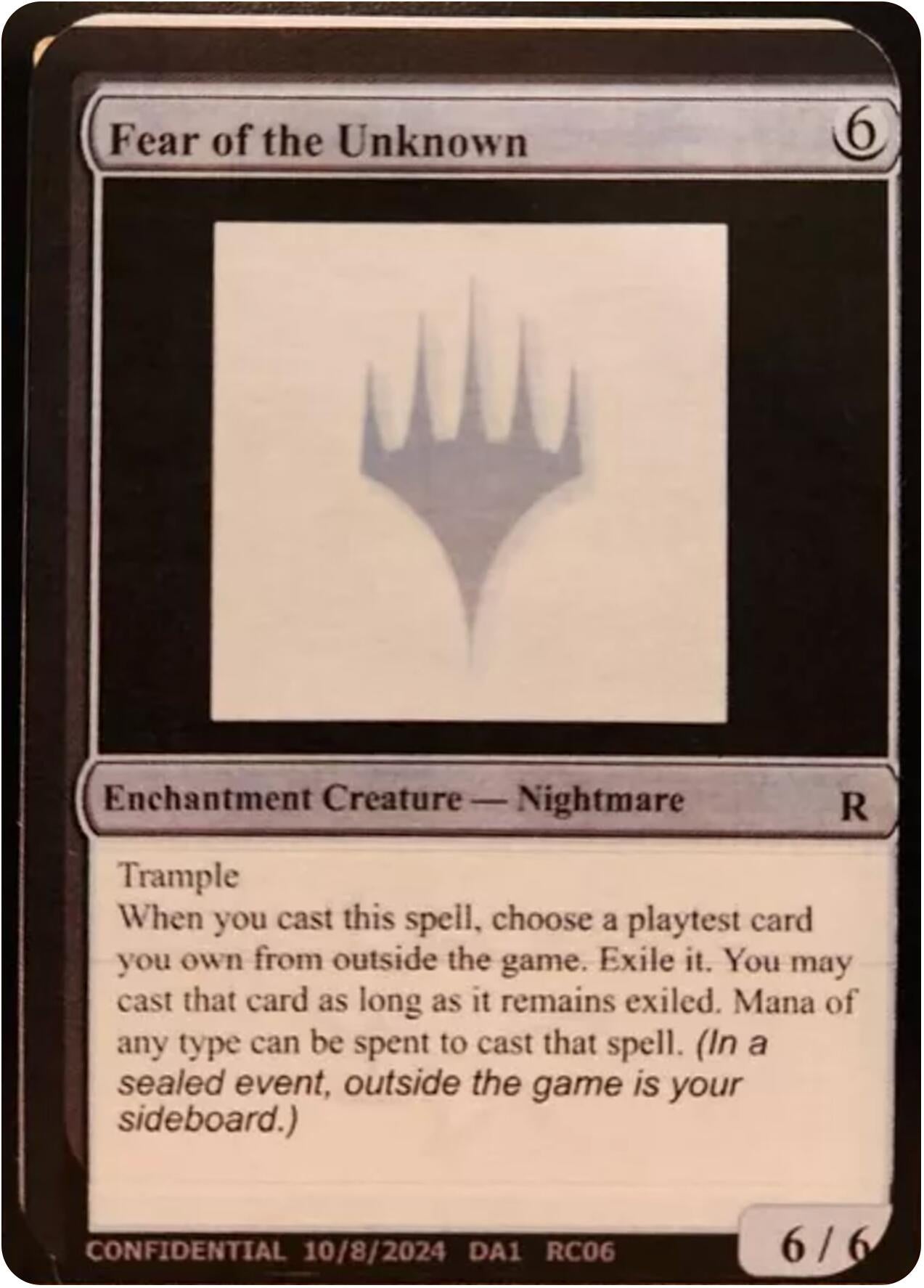 Image for Fear of the Unknown [Un-Known Event Playtest Cards] - Magic: The Gathering