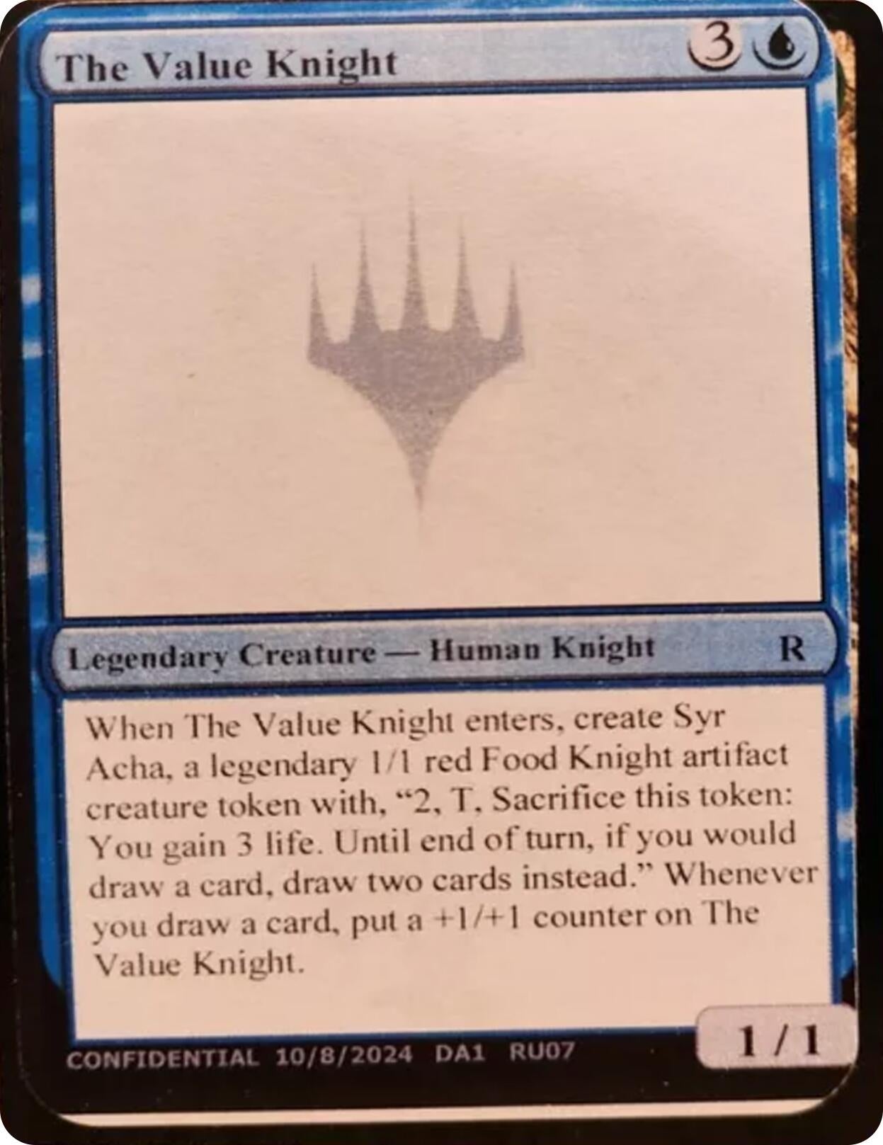 Image for The Value Knight [Un-Known Event Playtest Cards] - Magic: The Gathering