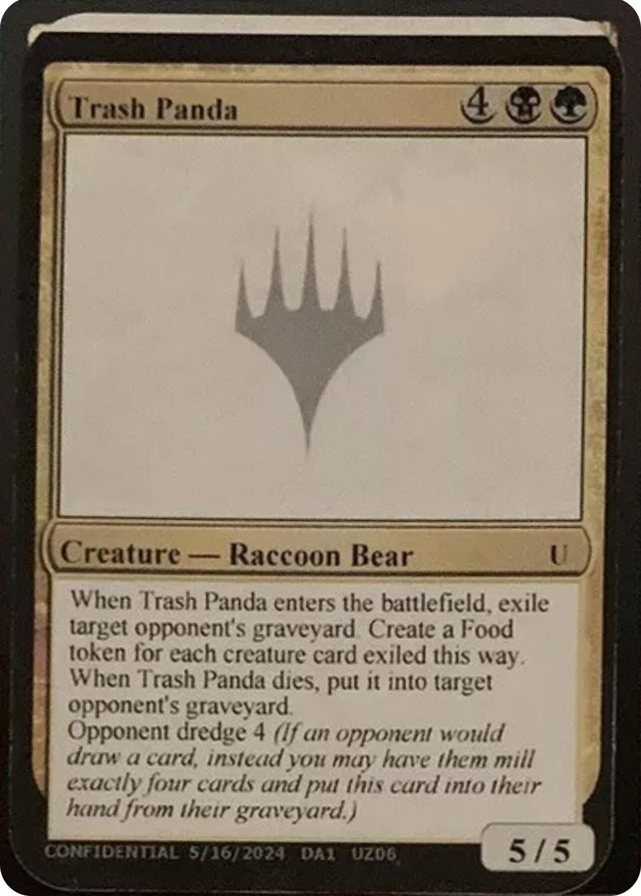 Image for Trash Panda [Un-Known Event Playtest Cards] - Magic: The Gathering