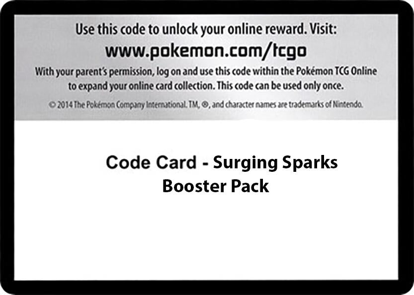 Image for Code Card - Surging Sparks Booster Pack [SV08: Surging Sparks] - Pokemon