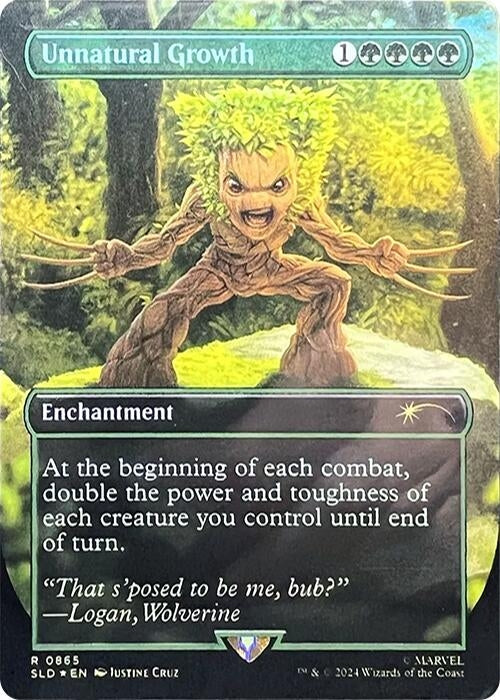 Image for Unnatural Growth (Rainbow Foil) (865) [Secret Lair Drop Series] - Magic: The Gathering