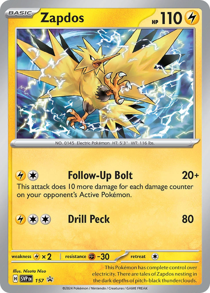 Image for Zapdos - 157 (157) [SV: Scarlet & Violet Promo Cards] - Pokemon